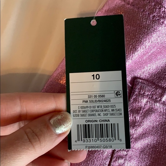 Metallic Pink mini skirt size 10 - Picture 3 of 4